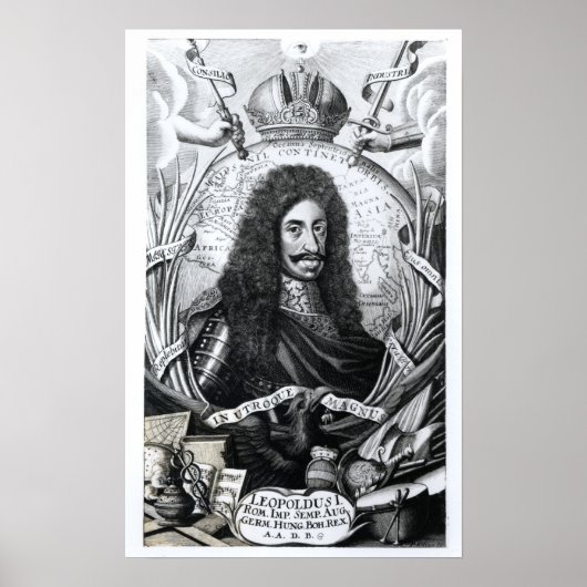Leopold I, koning van Hongarije en Heilige Roman Poster (Voorkant)