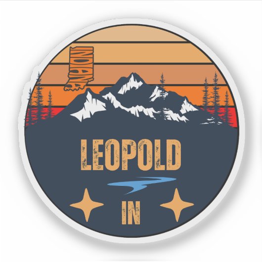 Leopold, Indiana Sticker (Voorkant)