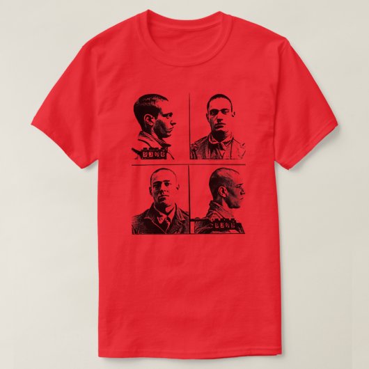 Leopold Loeb Mugshots T-shirt (Design voorkant)