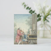 Leopold Mozart en zijn kinderen Wolfgang Briefkaart (Staand voorkant)