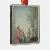 Leopold Mozart en zijn kinderen Wolfgang Metalen Ornament (Rechts)