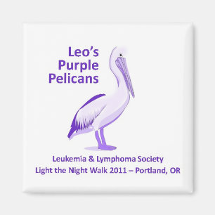 Leo's Paarse Pelicans Magnet