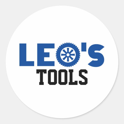 Leo's Sticker Klassieke ronde (Voorkant)