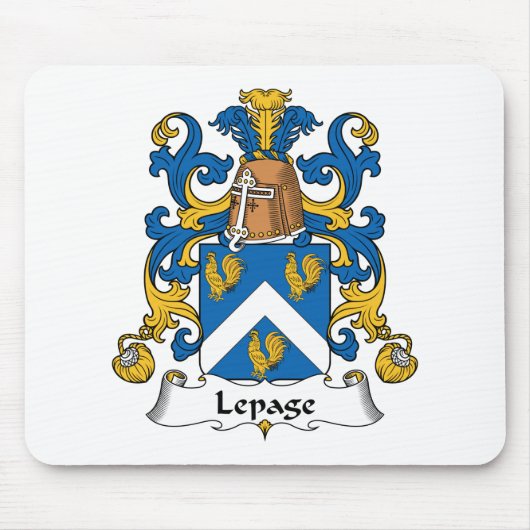 Lepage Family Crest Muismat (Voorkant)