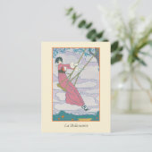 Lepape  Art Deco Mode La Balancoire Briefkaart (Staand voorkant)