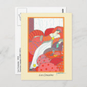 Lepape Fine Art Deco Mode Les Coussins Briefkaart (Voorkant / Achterkant)