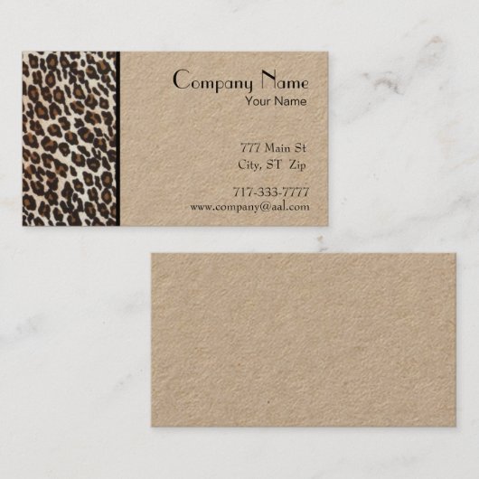 Lepard-afdrukrand Visitekaartje (Voorkant / Achterkant)