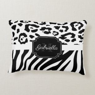 Lepard Print / Zebra Print Accent Kussen