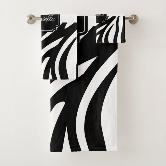 Lepard Print / Zebra Print Bad Handdoek (Insitu)