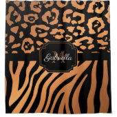 Lepard Print / Zebra Print Douchegordijn (Voorkant)