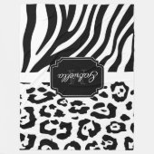 Lepard Print / Zebra Print Fleece Deken (Voorkant)