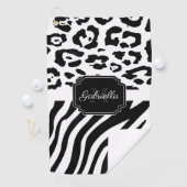 Lepard Print / Zebra Print Golfhanddoek (Insitu)