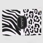 Lepard Print / Zebra Print Golfhanddoek (Horizontaal)
