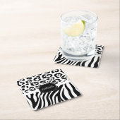 Lepard Print / Zebra Print Kartonnen Onderzetters (Insitu)