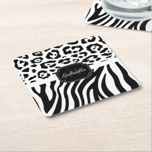 Lepard Print / Zebra Print Kartonnen Onderzetters