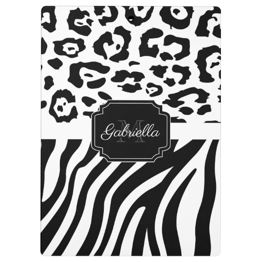 Lepard Print / Zebra Print Klembord (Achterkant)