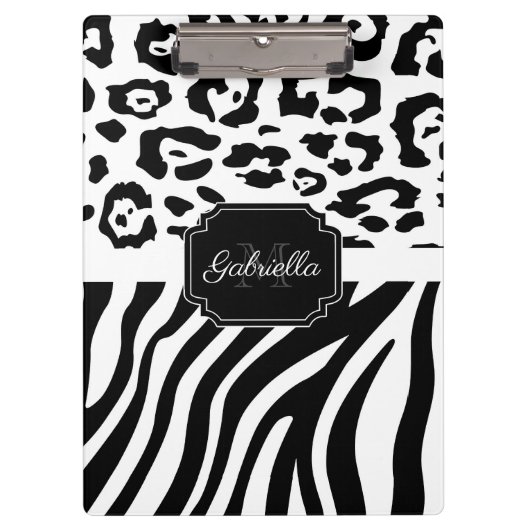Lepard Print / Zebra Print Klembord (Voorkant)