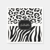 Lepard Print / Zebra Print Servet (Voorkant)