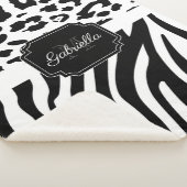 Lepard Print / Zebra Print Sherpa Deken (3/4)