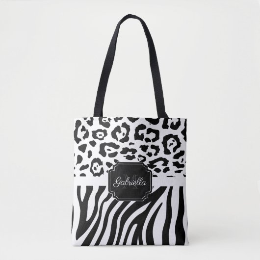 Lepard Print / Zebra Print Tote Bag (Voorkant)