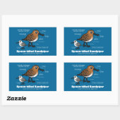 Lepel-billed Sandpiper Statistieken Rechthoekige Sticker (Vel)