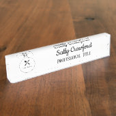 Lepel en vork silhouet business logo naambordje (Zijkant)