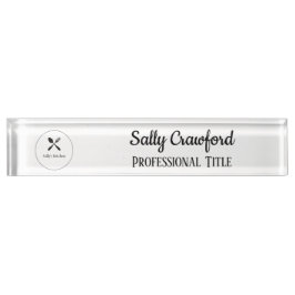 Lepel en vork silhouet business logo naambordje