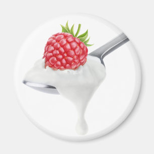 Lepel frambozenyoghurt magneet