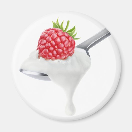 Lepel frambozenyoghurt magneet (Voorkant)