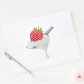 Lepel frambozenyoghurt ronde sticker (Envelop)