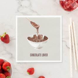 Lepel Kom voor Chocolade Liefhebbers Servet