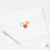 lepel mes en vork badges ronde sticker (Envelop)