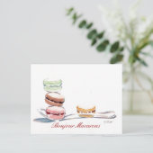 Lepel van Macarons Briefkaart (Staand voorkant)
