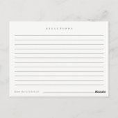 Lepel Vork Bloem Recept Verzoek Bruidsdouche Briefkaart (Achterkant)