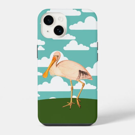 Lepelaar, Roze iPhone Hoesje (Achterkant)