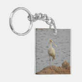 Lepelaar vogel sleutelhanger (Voorkant Links)