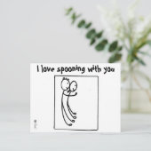 Lepelende Romantische Liefde Briefkaarten (Staand voorkant)