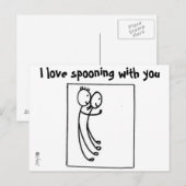 Lepelende Romantische Liefde Briefkaarten (Voorkant / Achterkant)