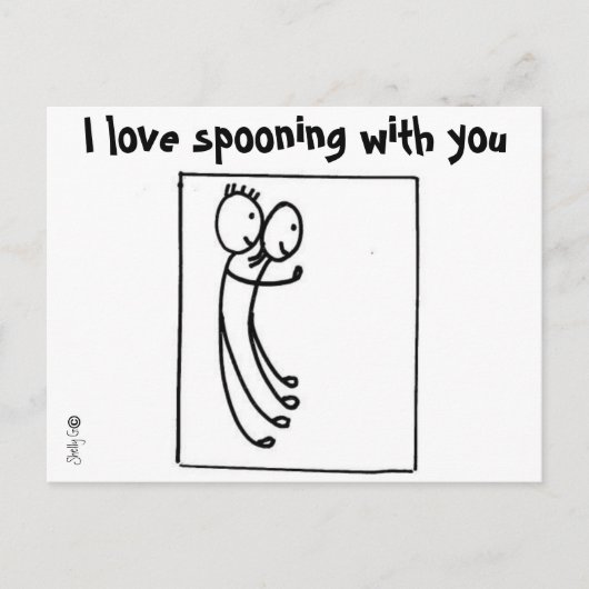 Lepelende Romantische Liefde Briefkaarten (Voorkant)