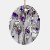 lepels en vorken met violetten keramisch ornament (Rechts)