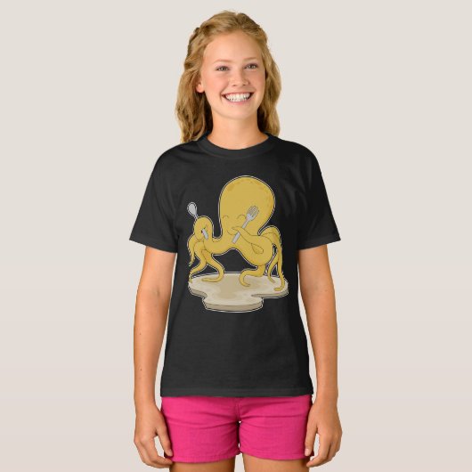 lepelvork van de octopus t-shirt (Voorkant volledig)
