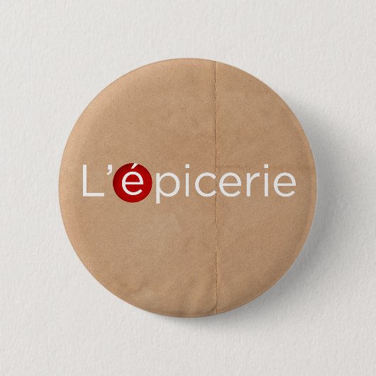 L'Épicerie Ronde Button 5,7 Cm (Voorkant)