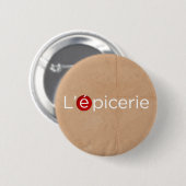 L'Épicerie Ronde Button 5,7 Cm (Voorkant /achterkant)