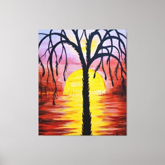 Lepidodendron-boom in de koolzuurhoudende zonsonde canvas afdruk (Voorkant)