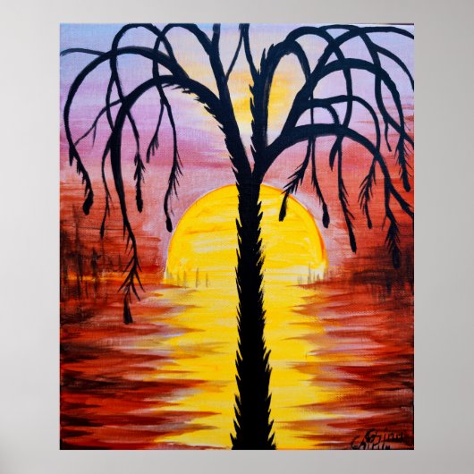 Lepidodendron-boom in de koolzuurhoudende zonsonde poster (Voorkant)