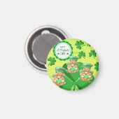 Lepingende Leprachauns. St. Pattys Day Magneet (Voorkant / Achterkant)