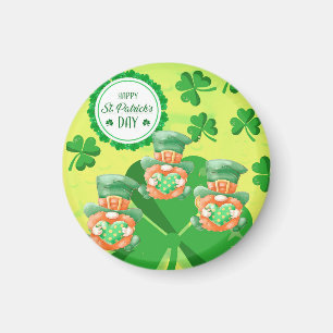 Lepingende Leprachauns. St. Pattys Day Magneet