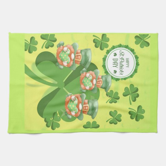 Lepingende Leprachauns. St. Pattys Day Theedoek (Horizontaal)