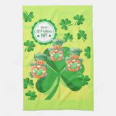 Lepingende Leprachauns. St. Pattys Day Theedoek (Verticaal)