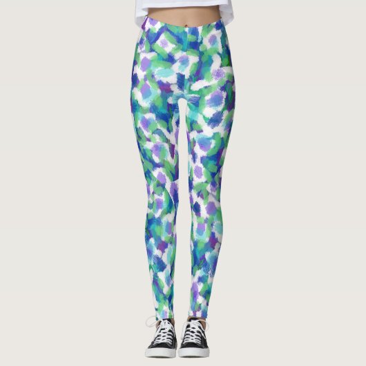 LEPOARD KLEURENSTIPPEN LEGGINGS (Voorkant)